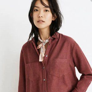 Madewell Flannel Sunday Shirt Burgundy M